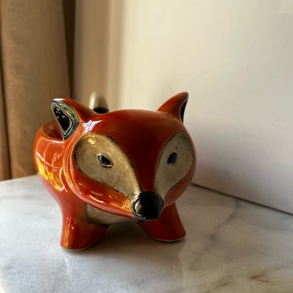 Orange Fox Ceramic Bowl by Pier 1 - Picture 8 of 14
